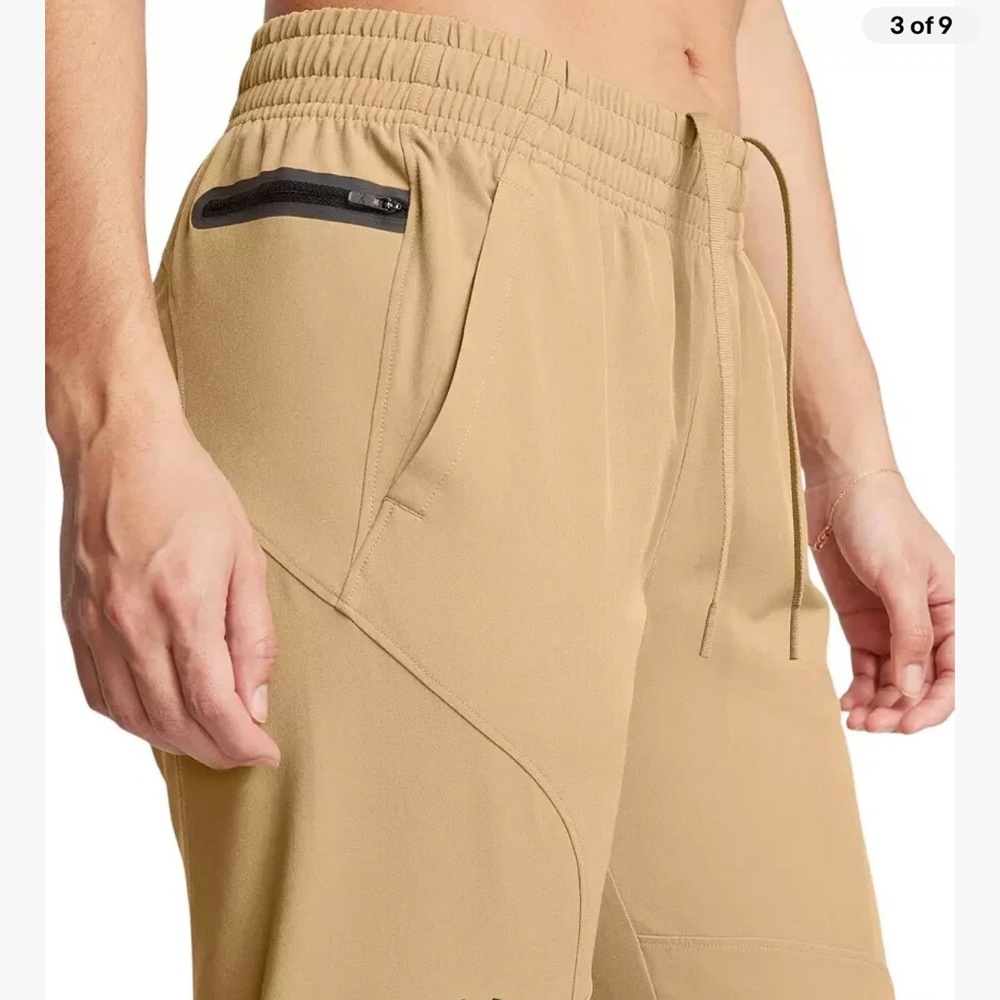 Under Armour Women's Unstoppable Jogger Pants Loose Fit Khaki Active Size XS - Picture 3 of 8